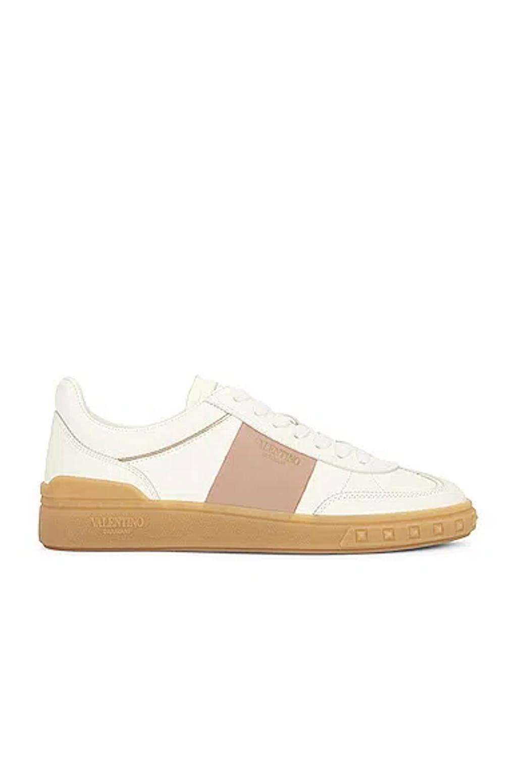 VALENTINO GARAVANI Upvillage Bicolor Stripe Low-top Sneakers In White Product Image