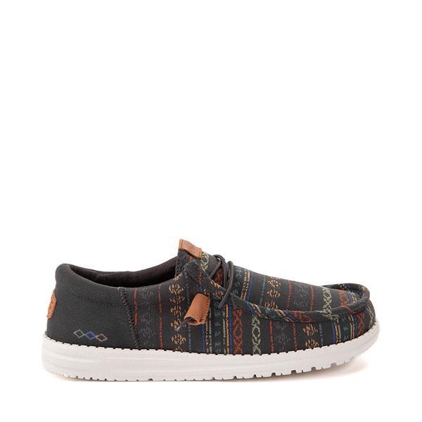 Mens HEYDUDE Wally Funk Slip-On Casual Shoe - Charcoal / Multicolor Product Image