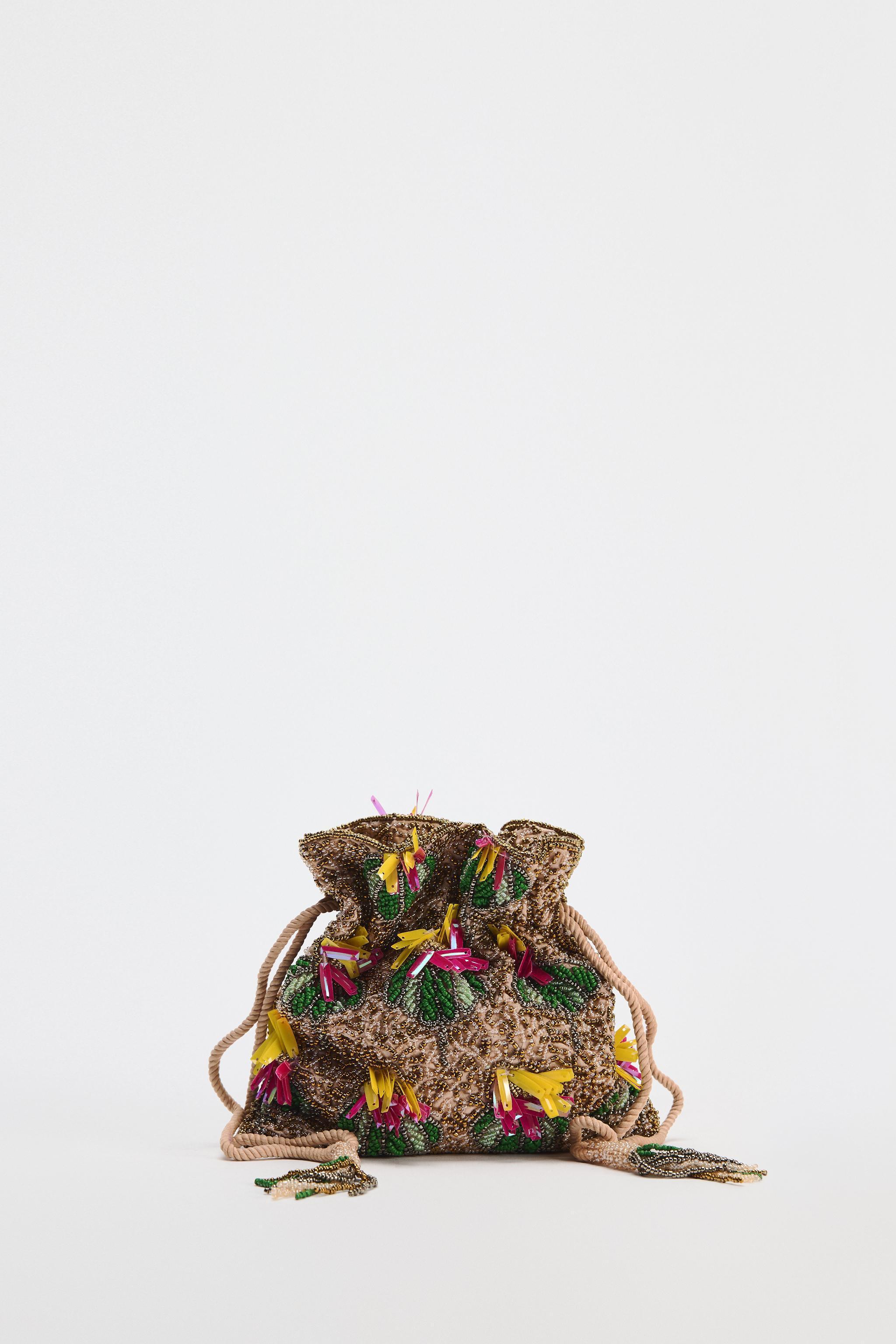 BEADED MINI BUCKET BAG Product Image