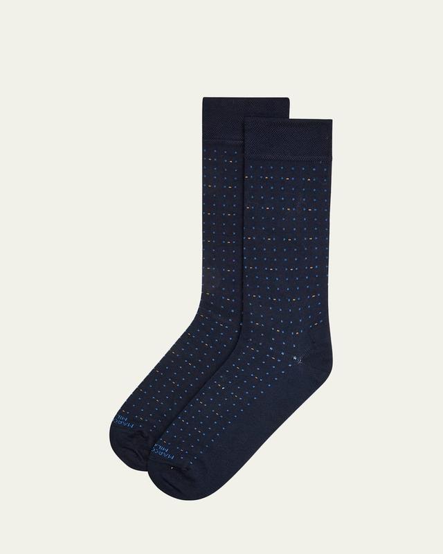 Mens Luxury Yarns Micro Dot Mid-Calf Socks Product Image