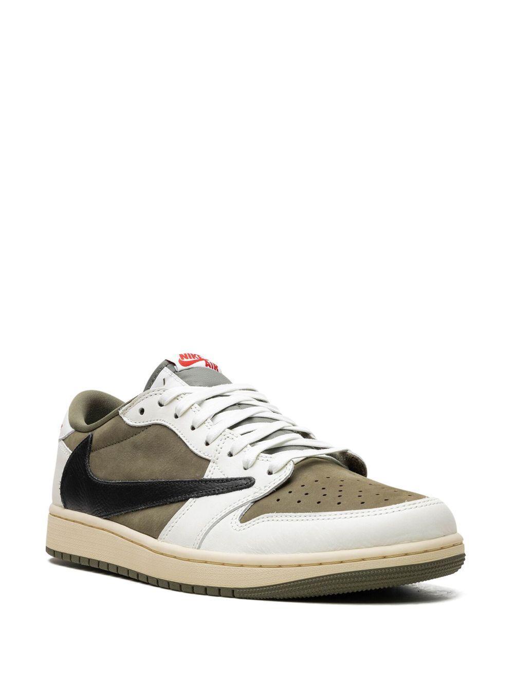 x Travis Scott Air Jordan 1 "Medium Olive" Sneakers Product Image