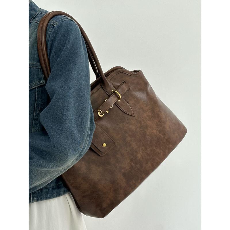 Faux Leather Tote Bag product image