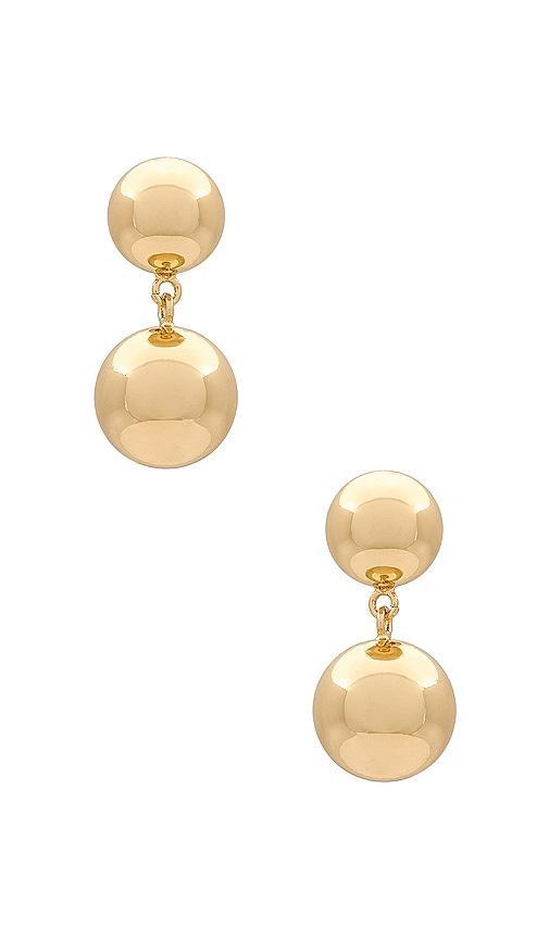 SHASHI Noor Drop Earring in Metallic . Product Image