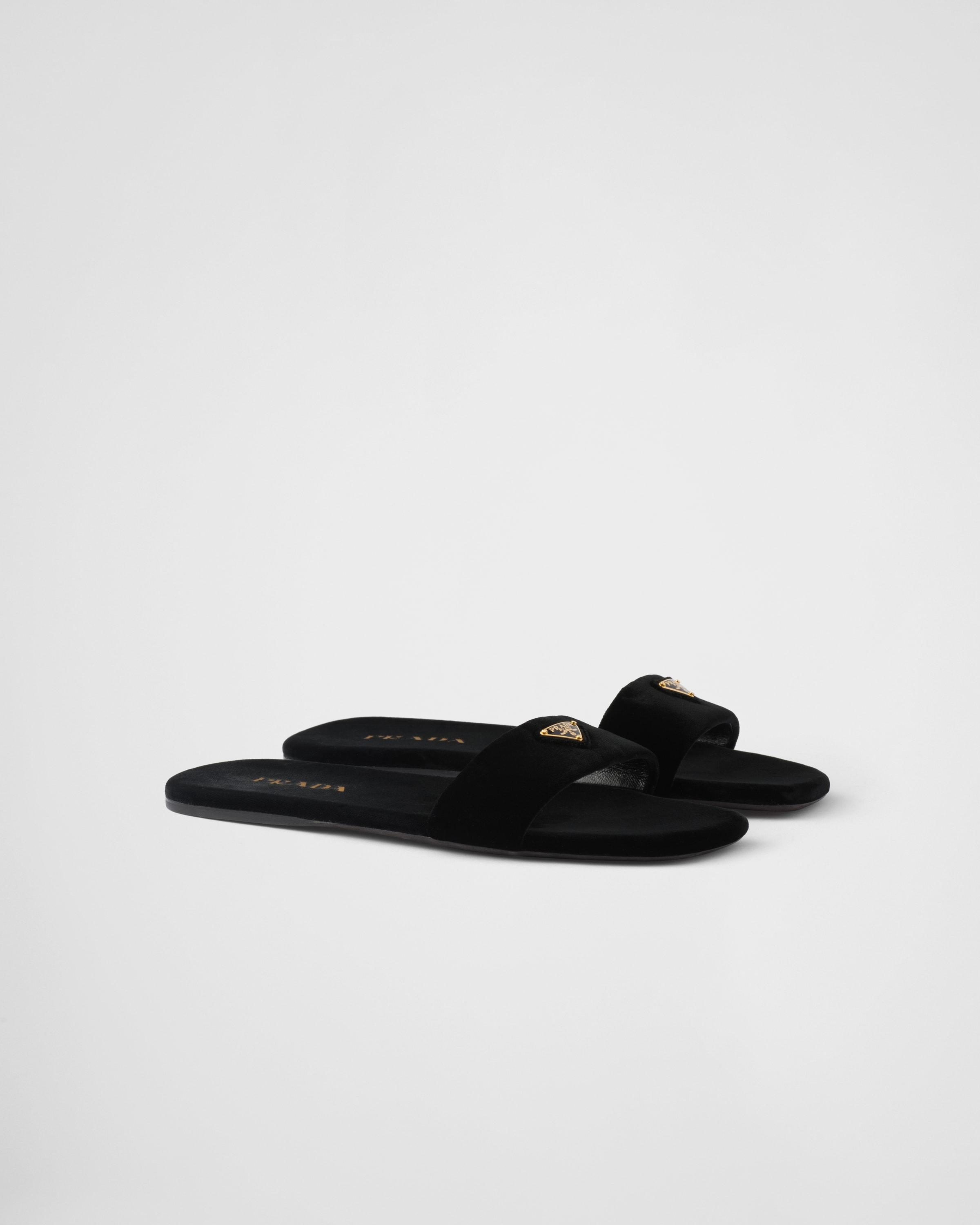 Flat velvet slides Product Image