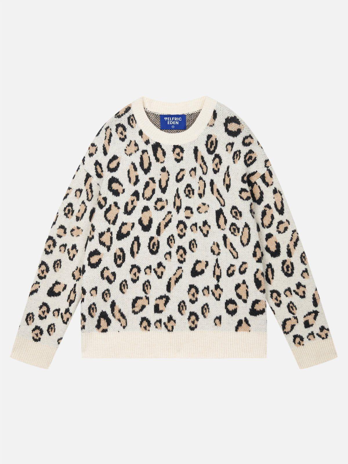 Aelfric Eden Apricot Leopard Print Sweater product image