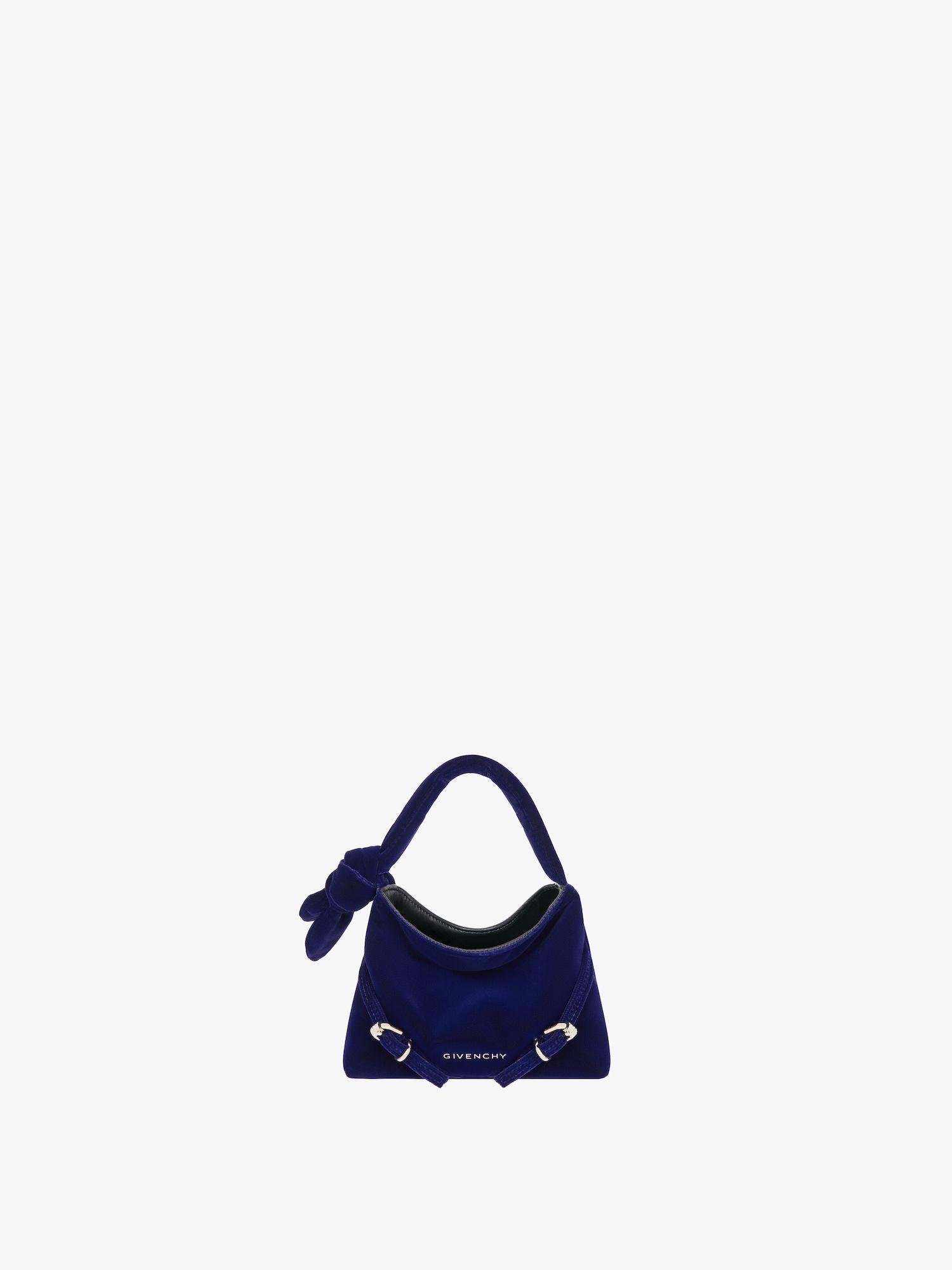 Nano Voyou bag in velvet with bow detail Product Image