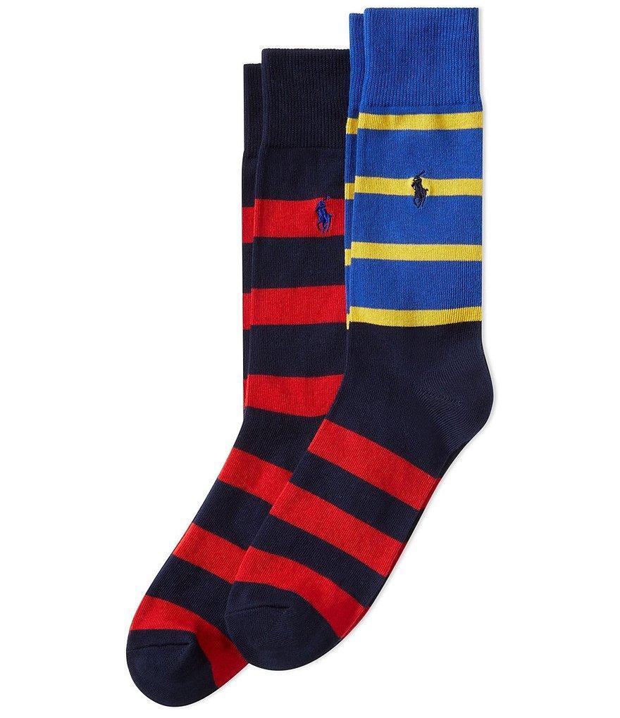 Polo Ralph Lauren Novelty Stripe Crew Dress Socks 2-Pack Product Image