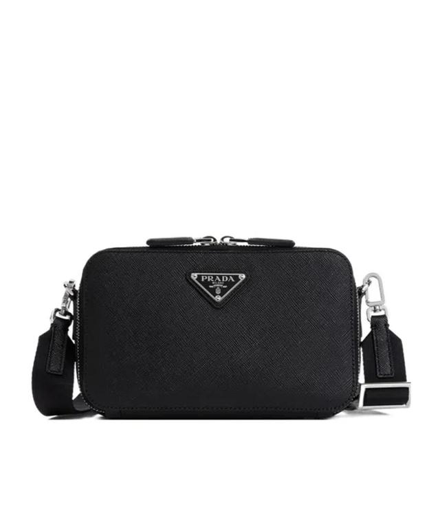 PRADA Triangle Logo Padded Pouch In Black Product Image