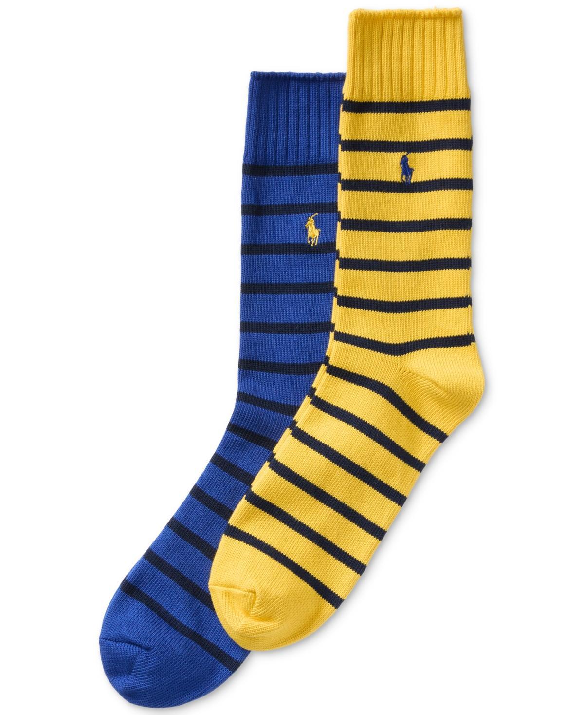 Polo Ralph Lauren Mens 2-Pk. Bright Stripes Slack Socks Product Image