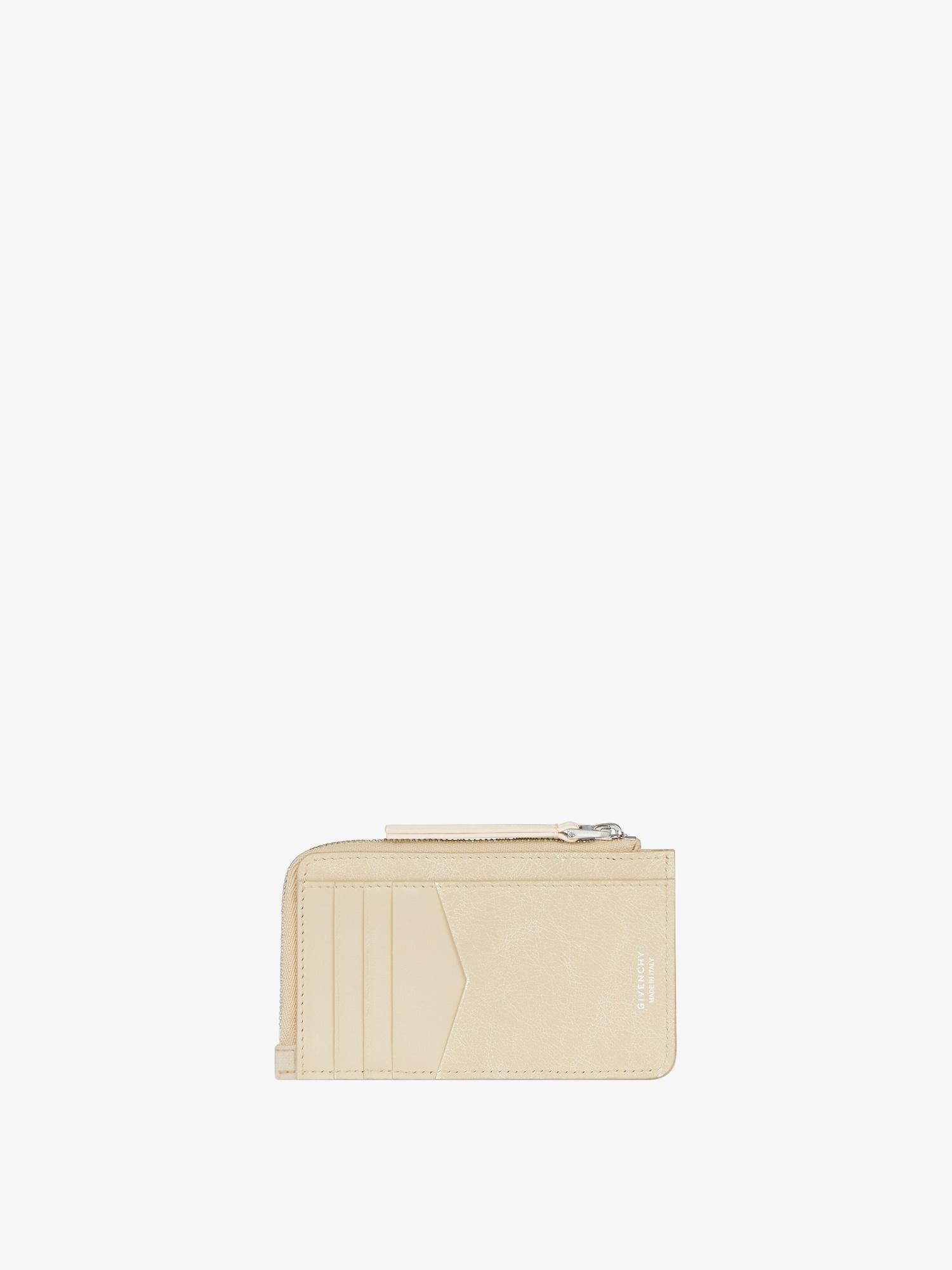 Giv Cut zipped cardholder in 4G lurex and leather Product Image