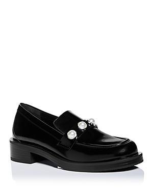 Stuart Weitzman Womens Portia Bold Slip On Embellished Loafer Flats Product Image