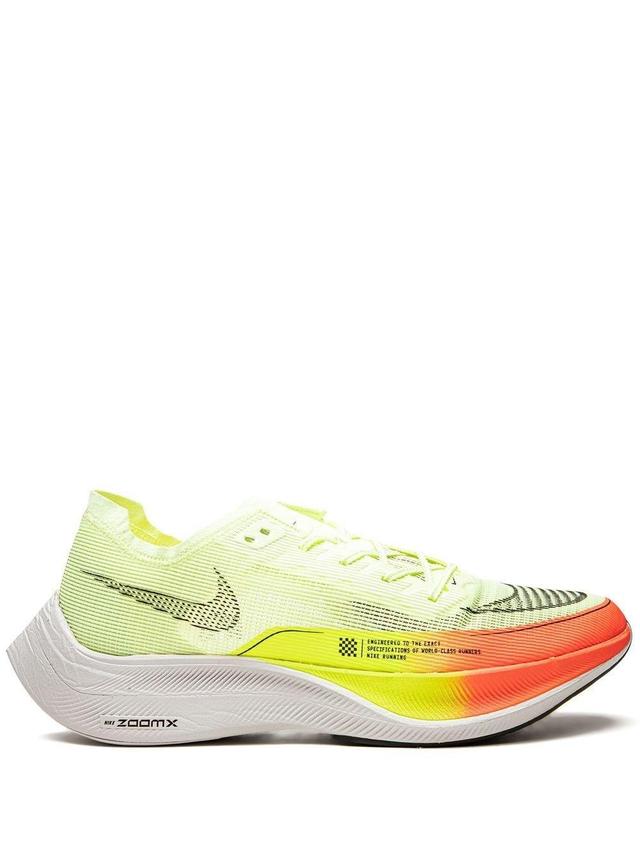 NIKE Zoomx Vaporfly Next% 2 "barely Volt/black/hyper Orange" Sneakers In Yellow Product Image