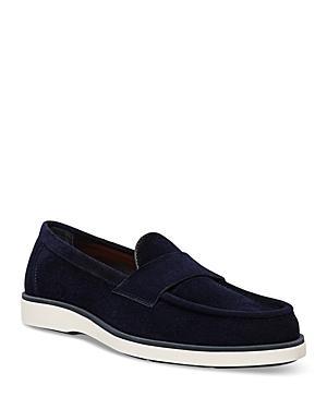 Santoni Mens Detroit Slip On Suede Loafers Product Image