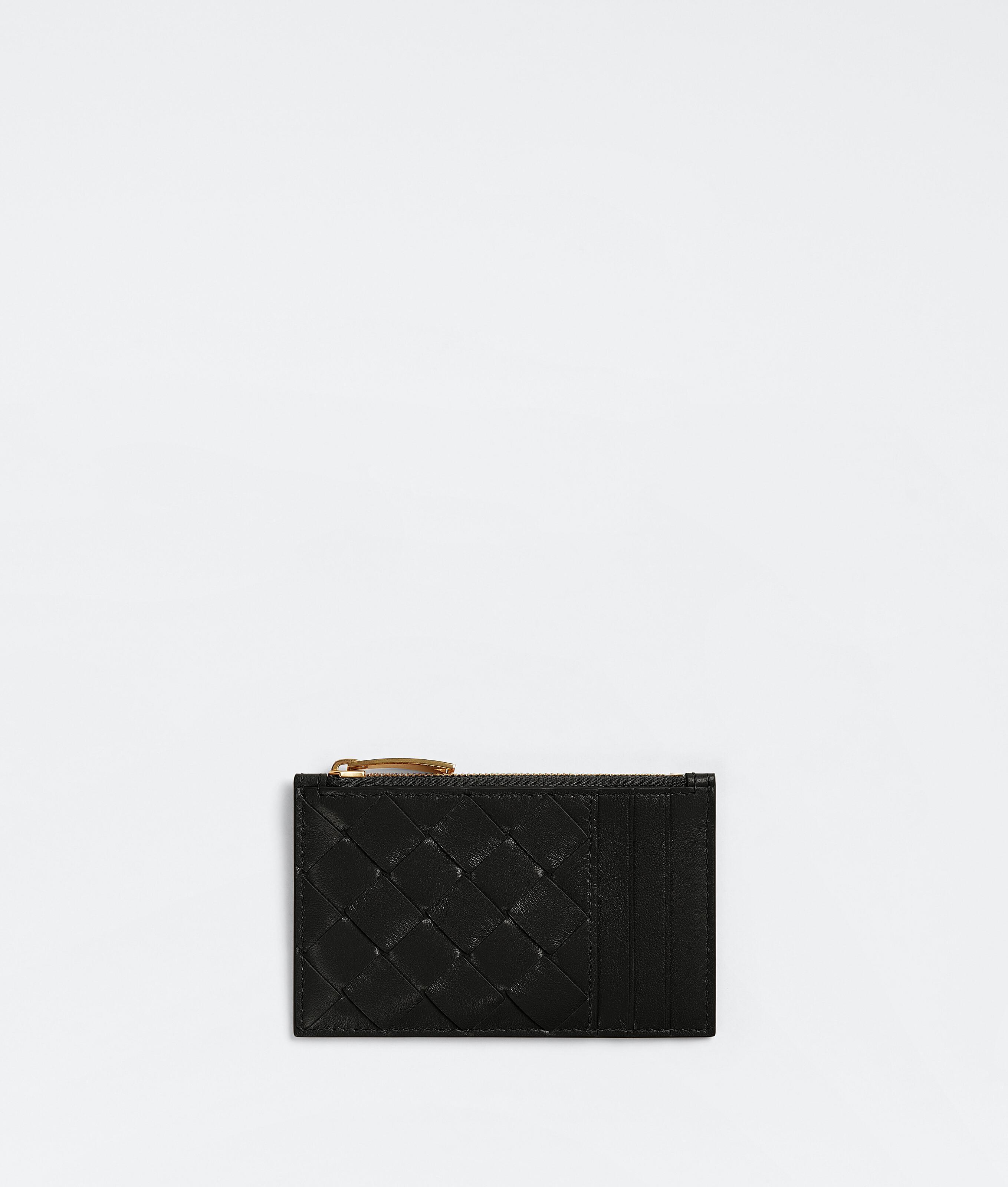 Women's Zipped Card Case in Black Product Image