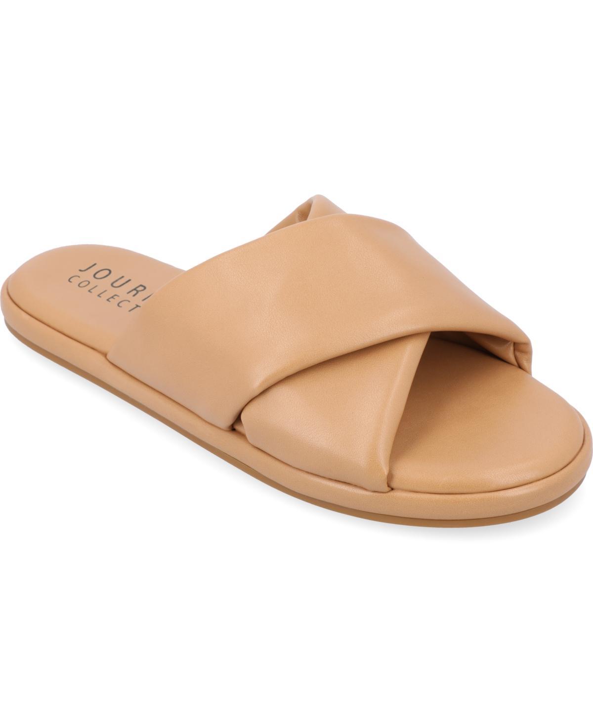 Journee Collection Womens Addilynn Puff Flat Sandals Product Image