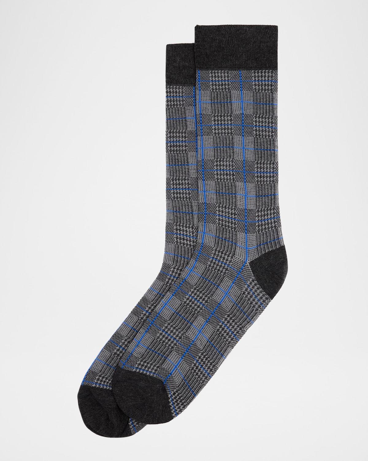 Men's Glen Plaid Crew Socks Product Image