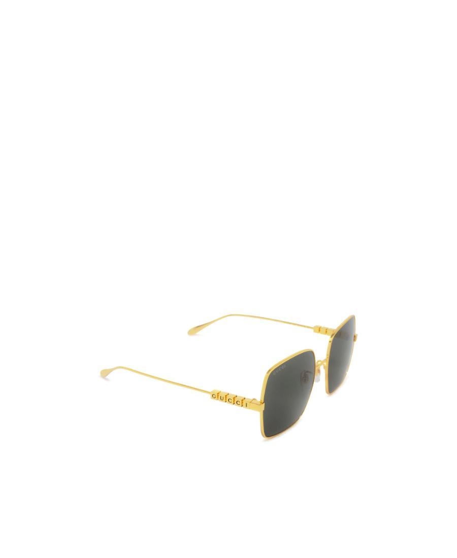 GUCCI Eyewear Rectangle Frame Sunglasses In Gold Product Image