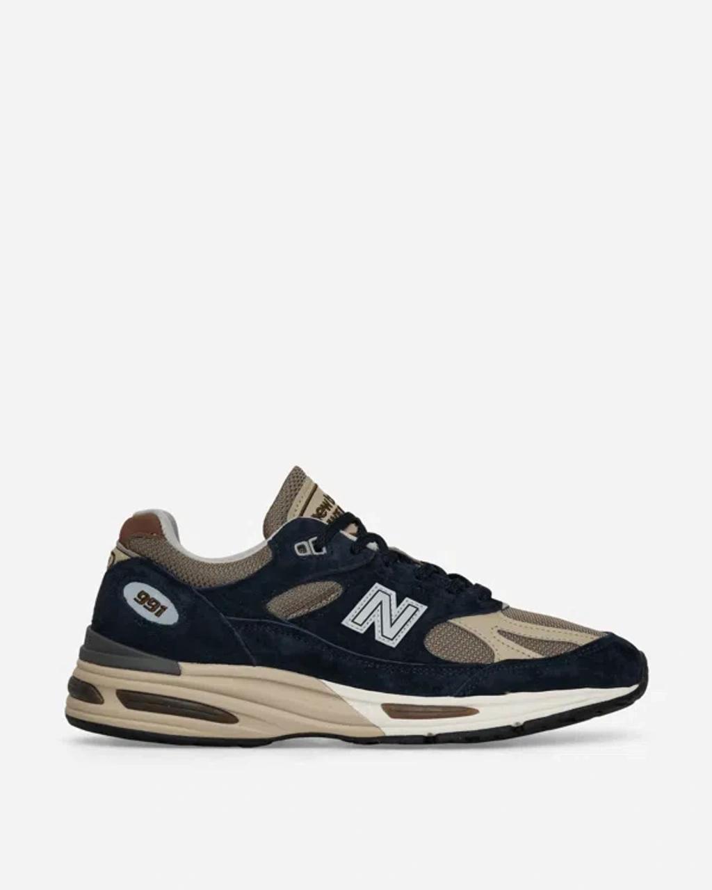 NEW BALANCE Made In Uk 991v2 Sneakers After Midnight / Sepia Tint / Plaza Taupe In Blue Product Image