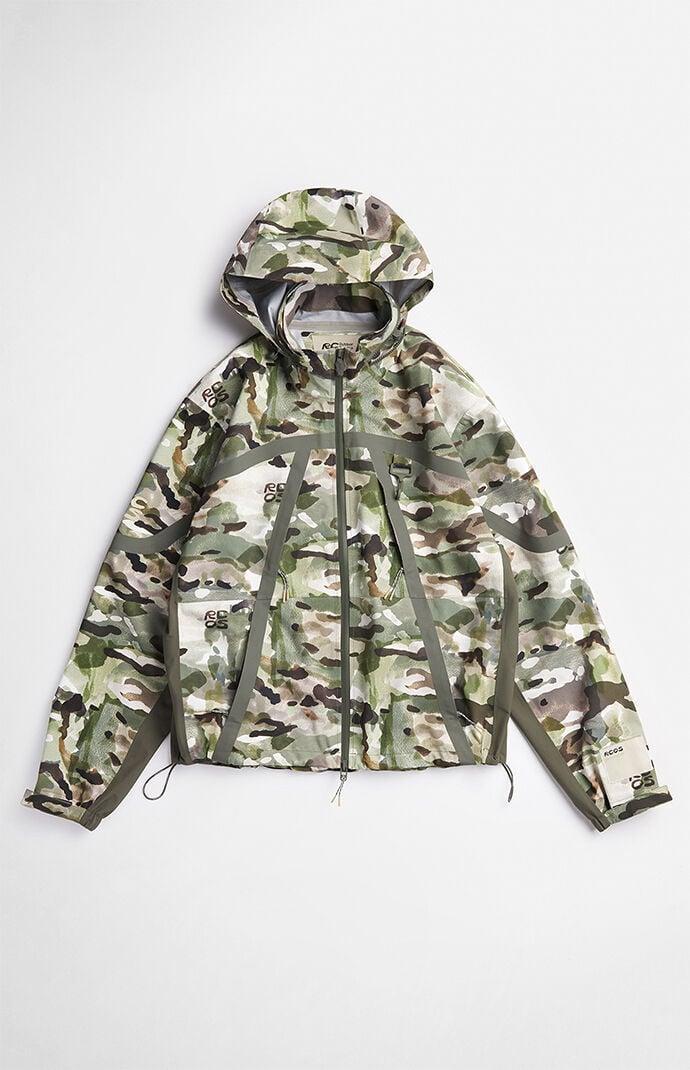 RC Outdoor Supply Men's Camo Hooded Shell Jacket in Black/Camo - Product Image