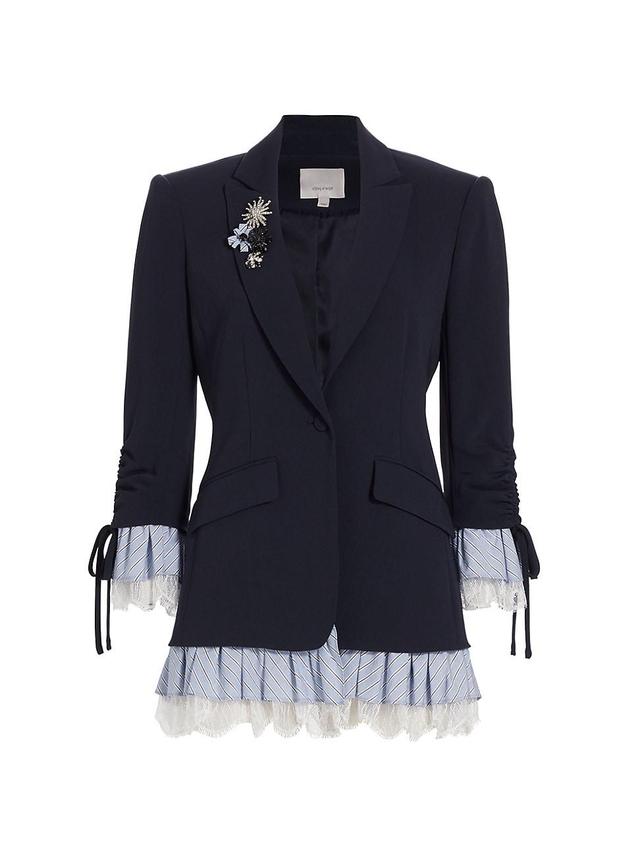 Womens Roxie Striped Lace Blazer Product Image