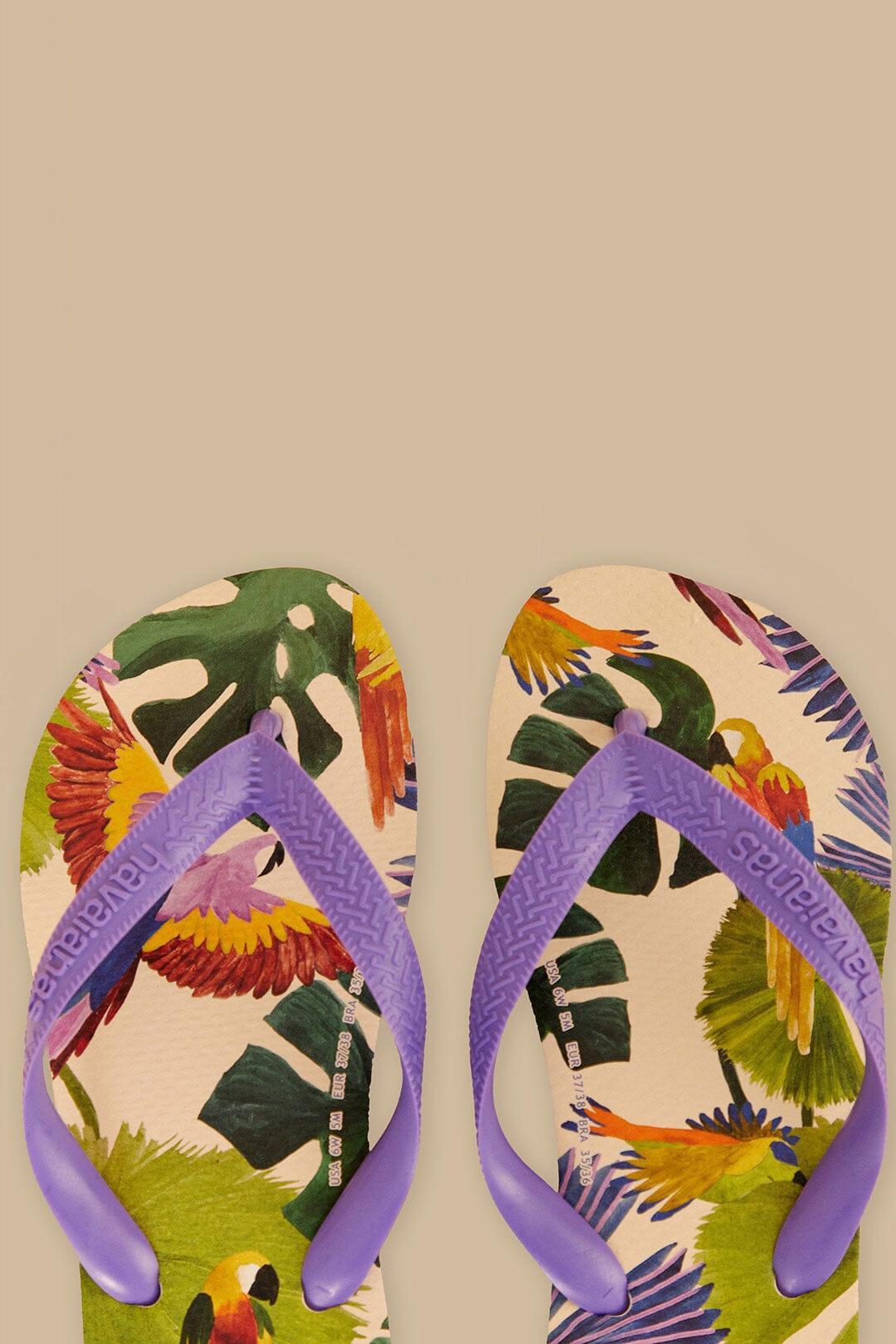 Farm Passaros Pintados Havaianas Sandals, PURPLE / 7-8 Product Image