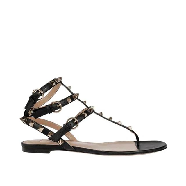 Rockstud Flip-flop Sandals In Black Product Image