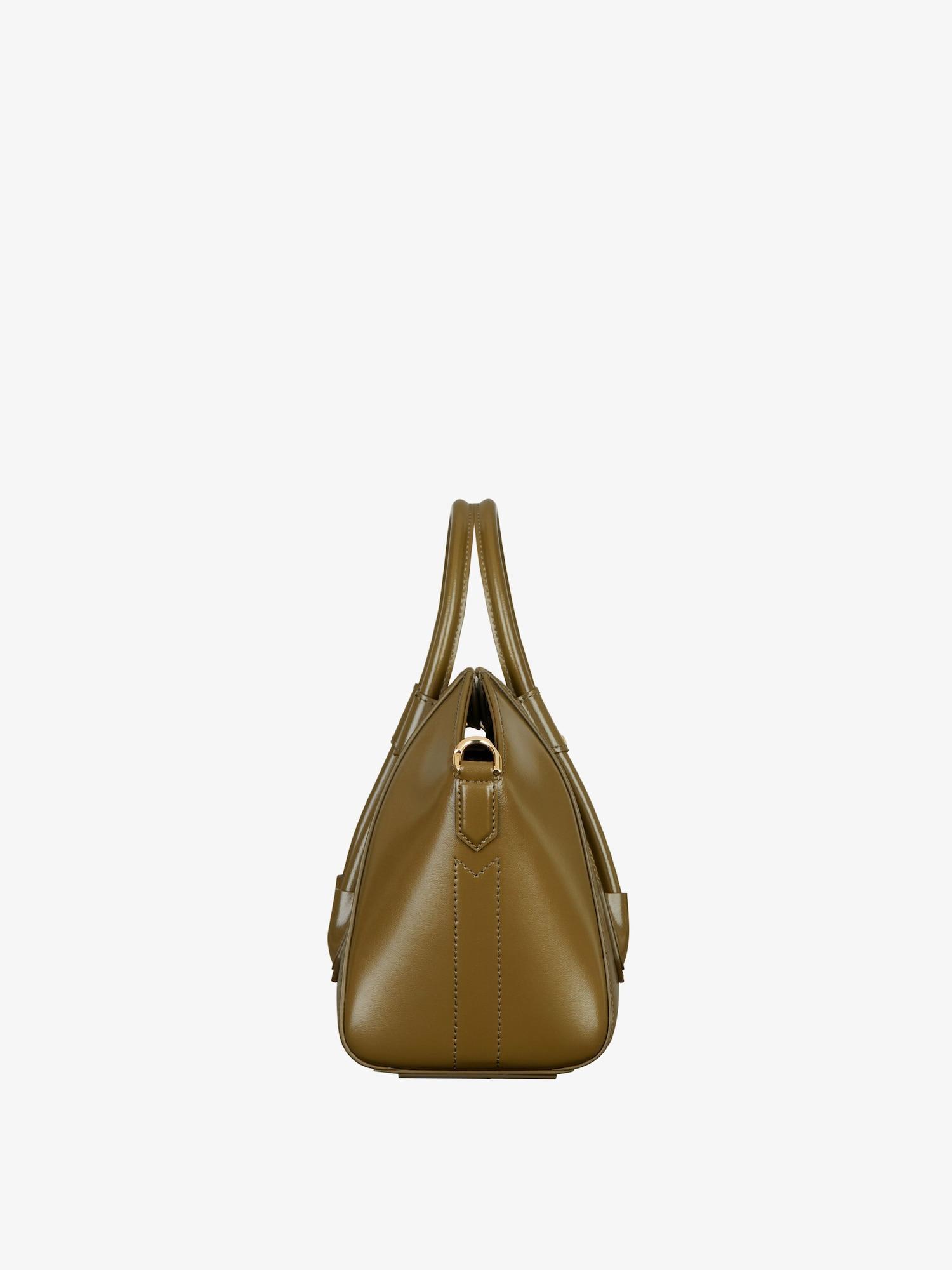 Mini Antigona Lock bag in Box leather Product Image