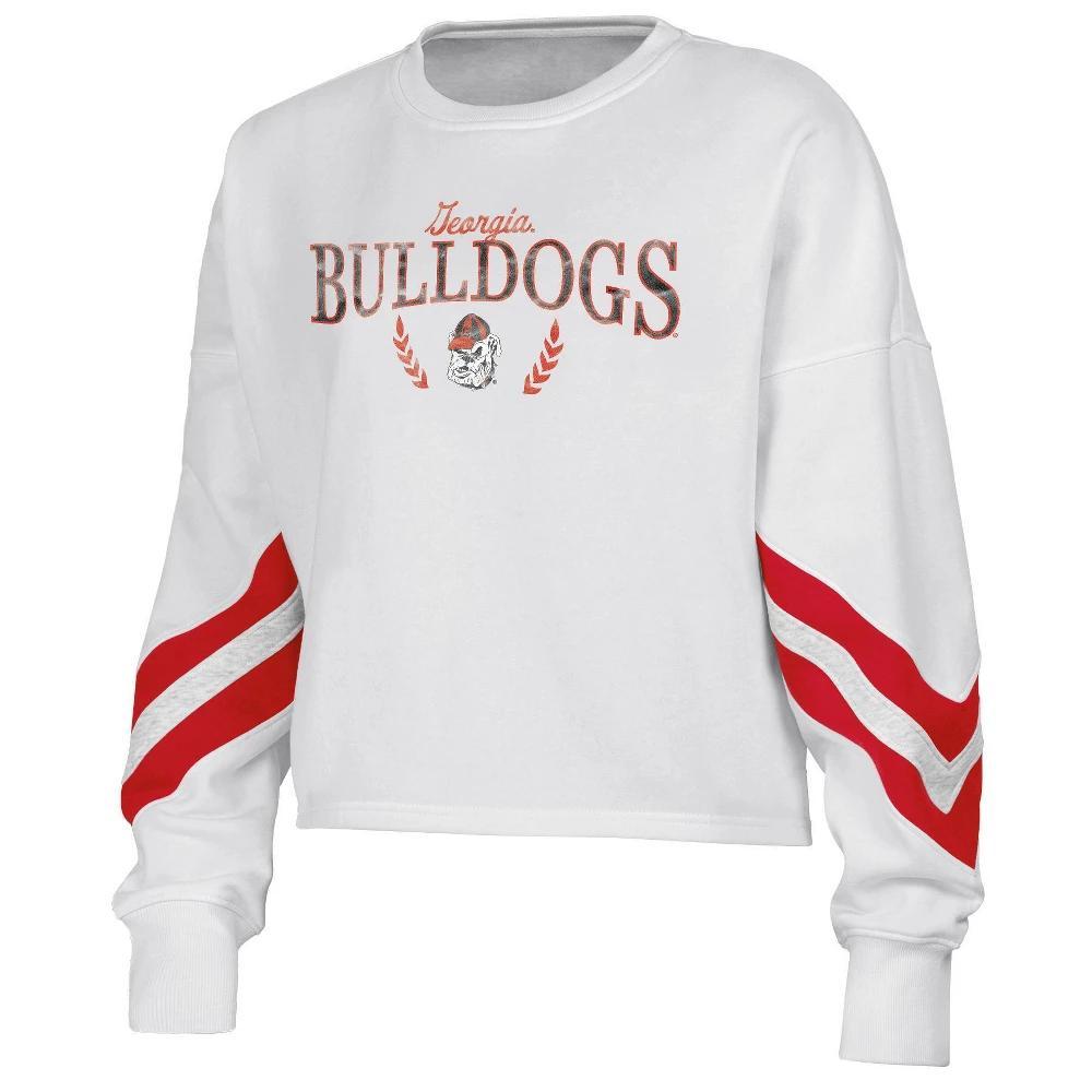 NCAA Georgia Bulldogs Womens Crew Neck Fleece Sweatshirt Product Image