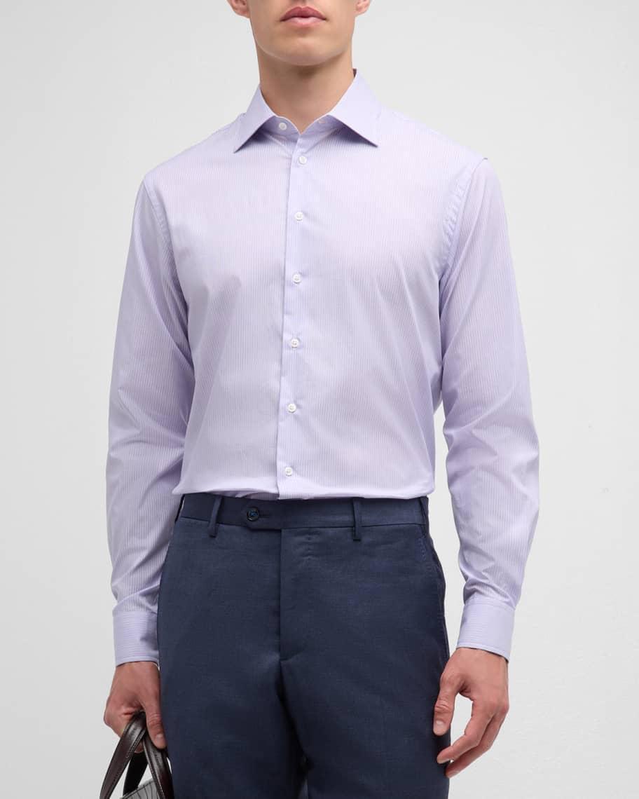 Mens Micro-Stripe Dress Shirt Product Image