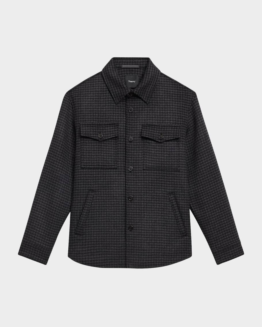 Mens Houndstooth Wool-Cashmere Shirt Jacket Product Image