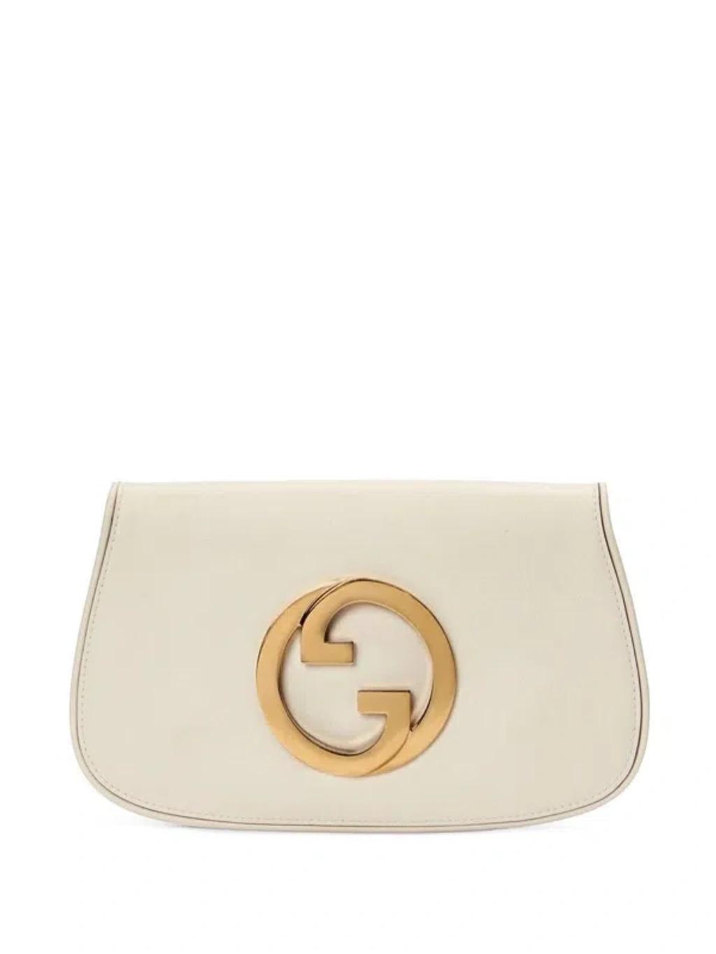 Blondie Leather Shoulder Bag In White Product Image