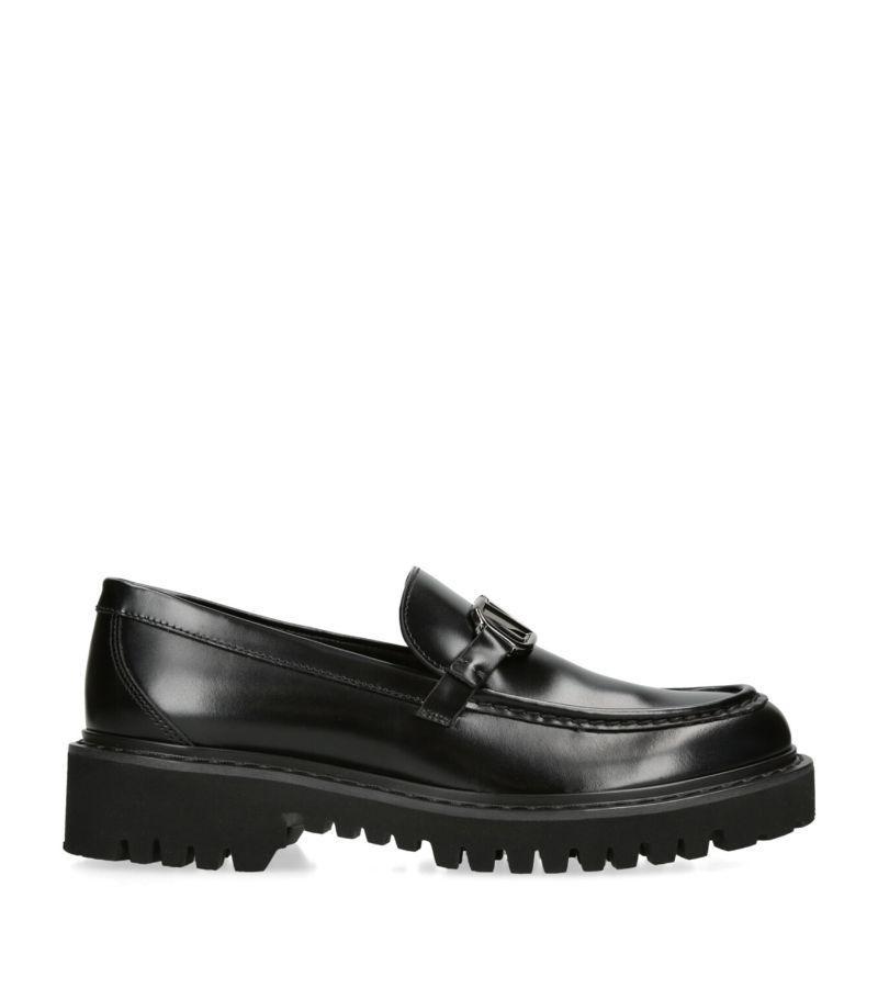 Leather Vlogo Signature Loafers In Black product image