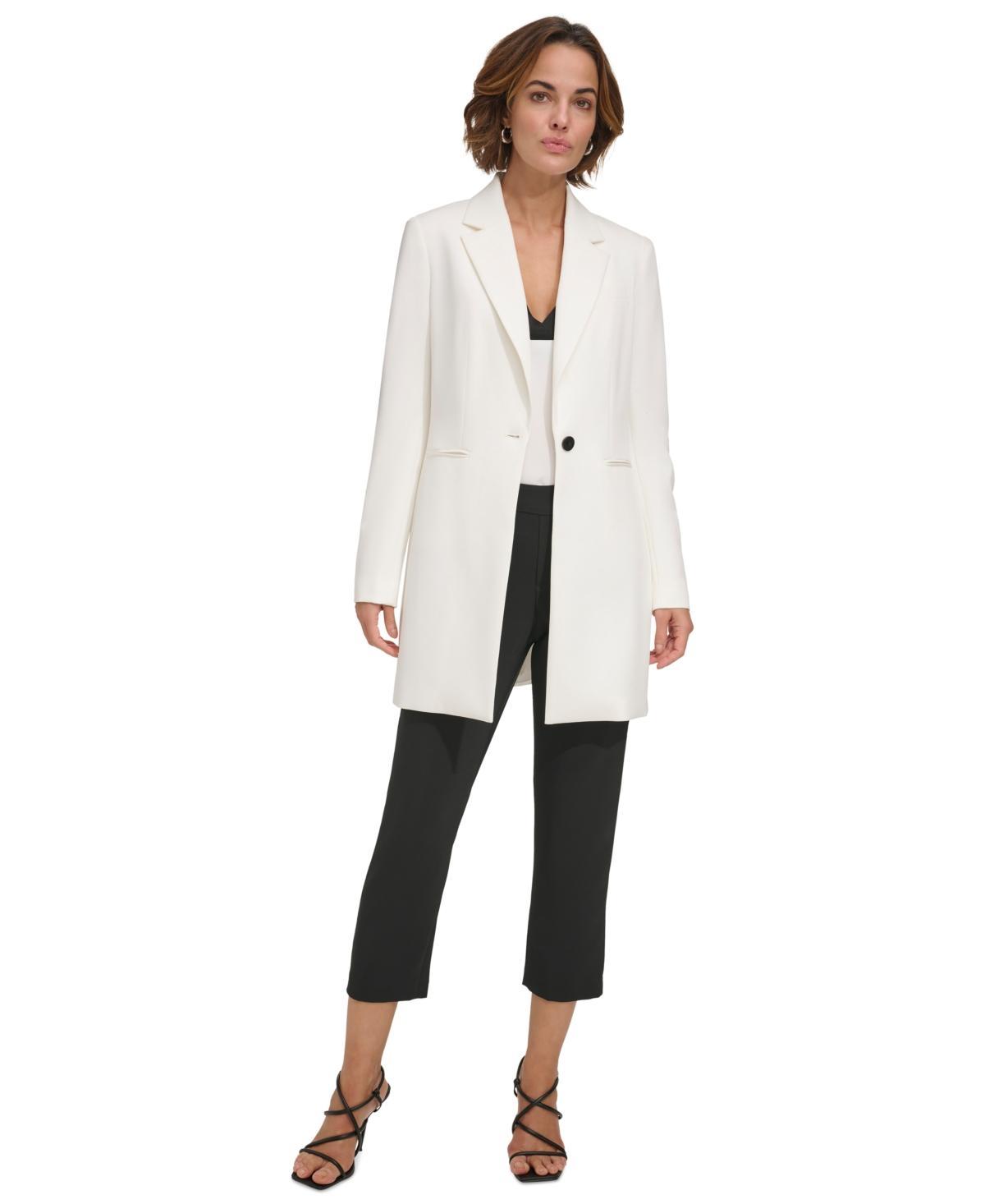 Dkny Womens Single-Button Long-Sleeve Blazer Product Image