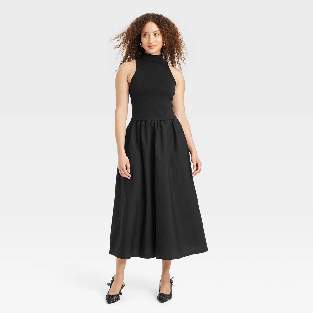 Womens Maxi A-Line Dress - A New Day Black XS Product Image