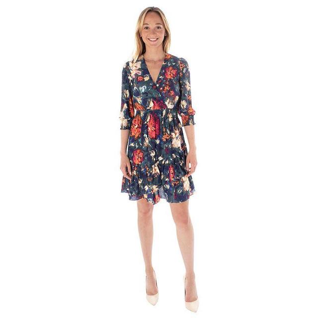 Womens Maison Tara Floral Faux Wrap Midi Dress Product Image