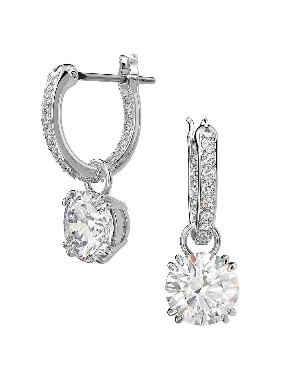 Swarovski Constella Huggie Hoop Drop Earrings Product Image