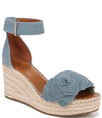 Franco Sarto Clemens6 Flower Ankle Strap Platform Wedge Espadrille Sandals Product Image