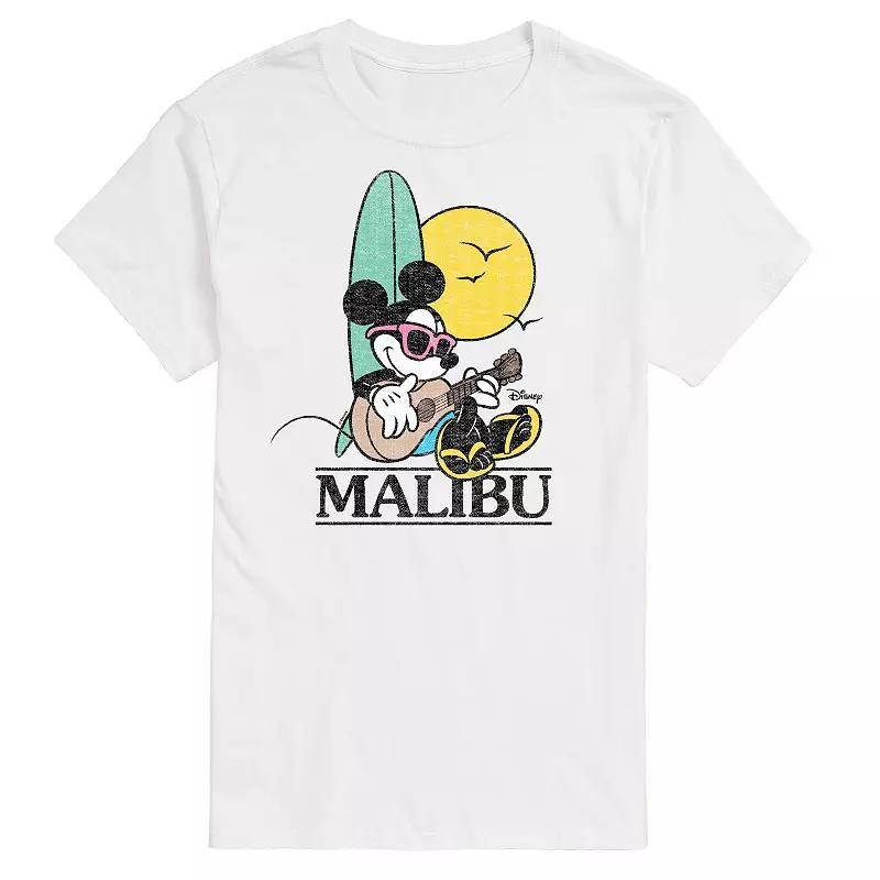 Big & Tall Disney Mickey Malibu Beach Tee, Mens White Product Image