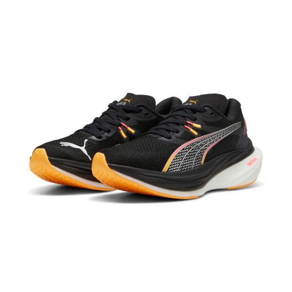 PUMA Deviate NITROâ¢ 3 Women's Running Shoes in Black/Sunset Glow/Sun Stream Product Image