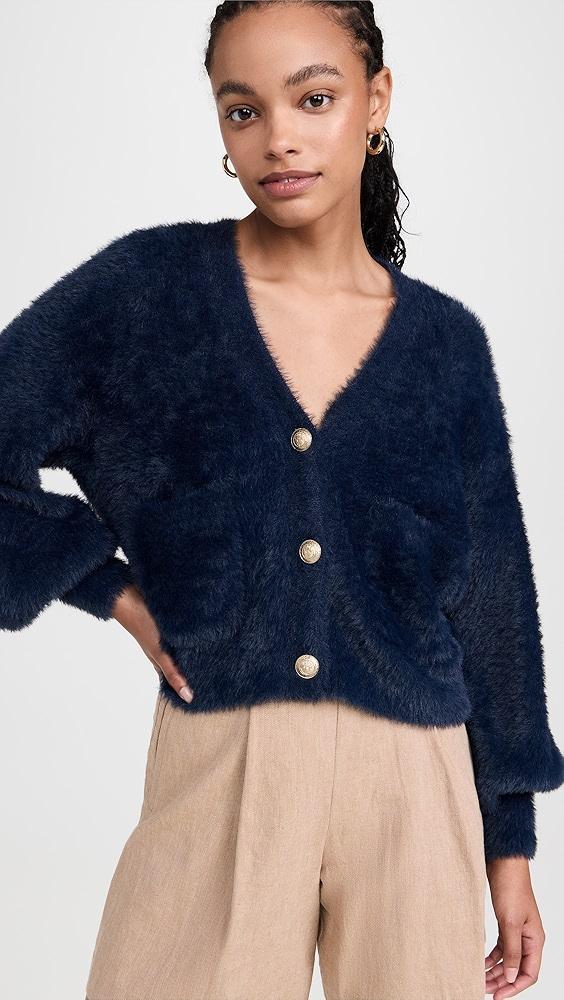 L'AGENCE Harriet Blouson Sleeve Cardigan | Shopbop Product Image