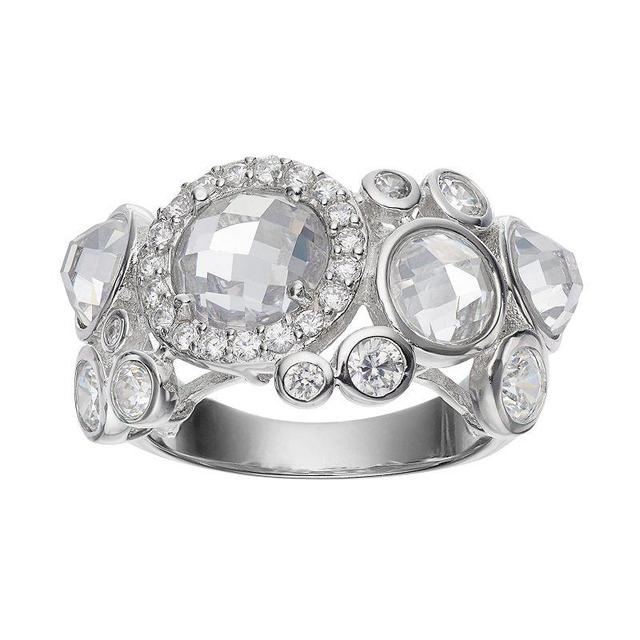 Sophie MillerSterling Silver Cubic Zirconia Cluster Ring, Womens White Product Image