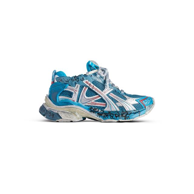 Men's Runner Marathon Sneaker  in Blue/silver/white/red Product Image