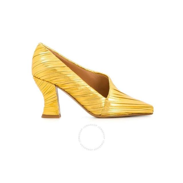 Ladies Yellow Almond 75mm Pumps Product Image