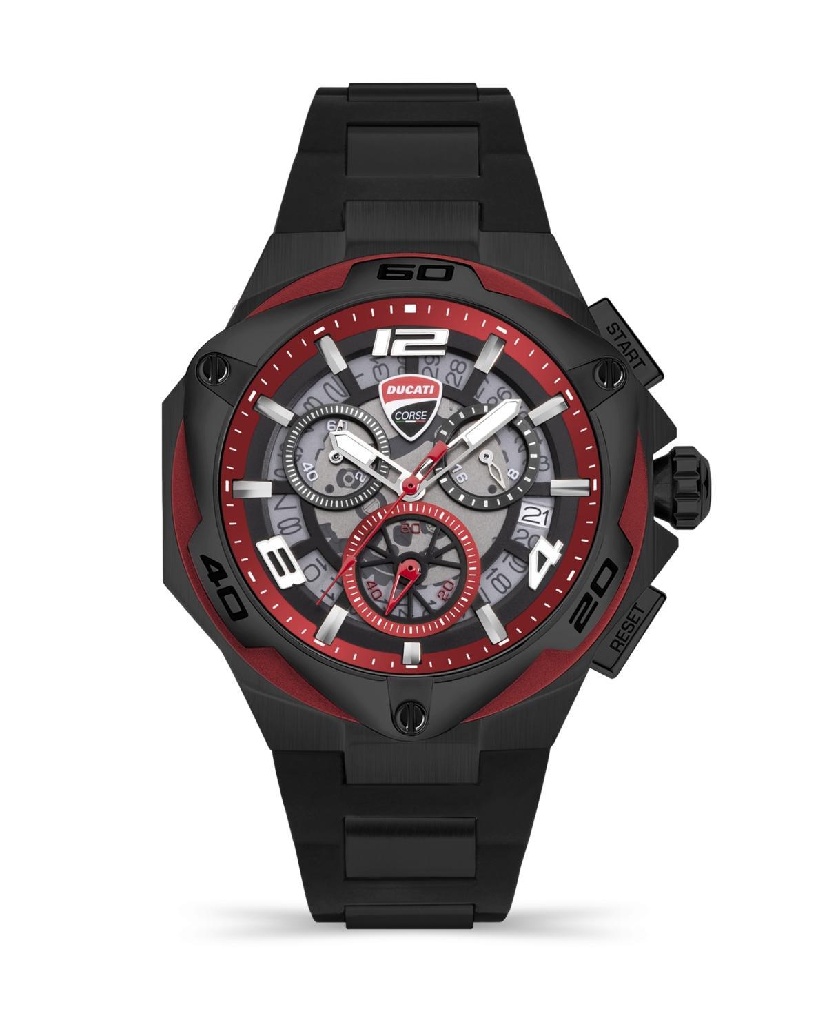 Ducati Corse Mens Quartz Black Silicone Watch 49mm Product Image