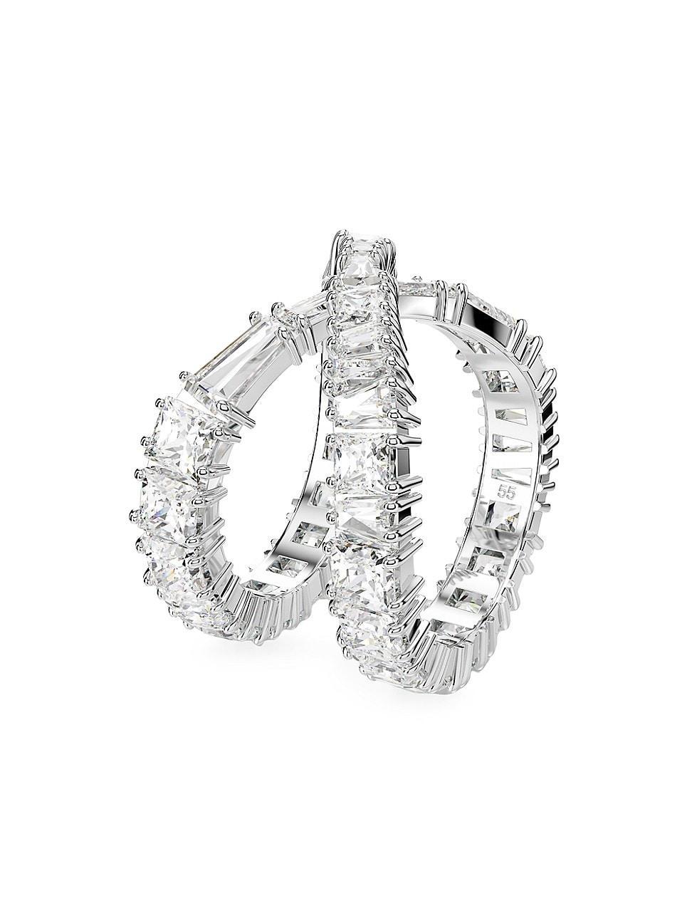 Swarovski Rhodium-Plated Square Crystal Infinity Ring Product Image