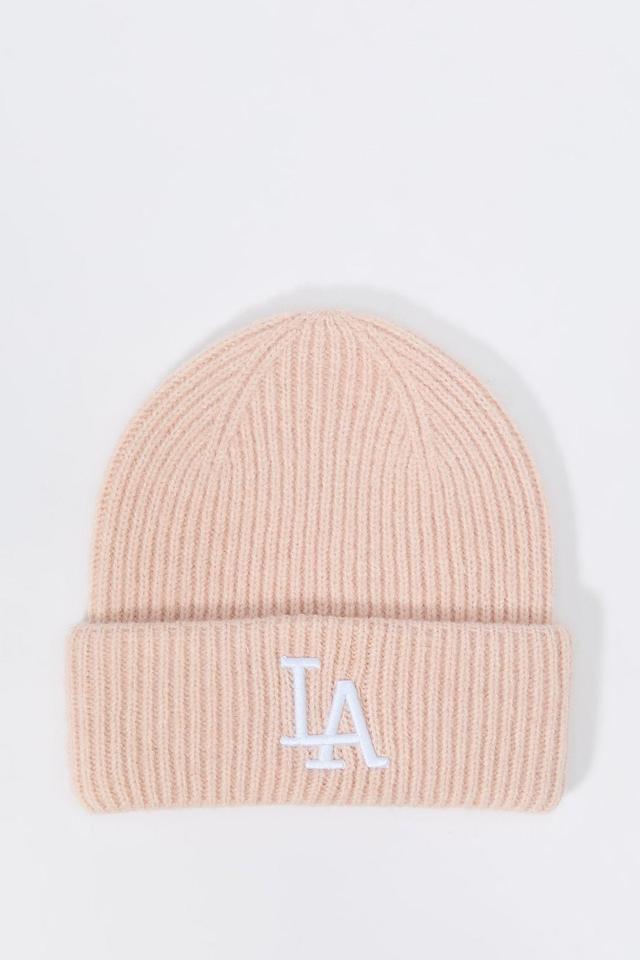 LA Embroidered Knit Beanie Female Product Image