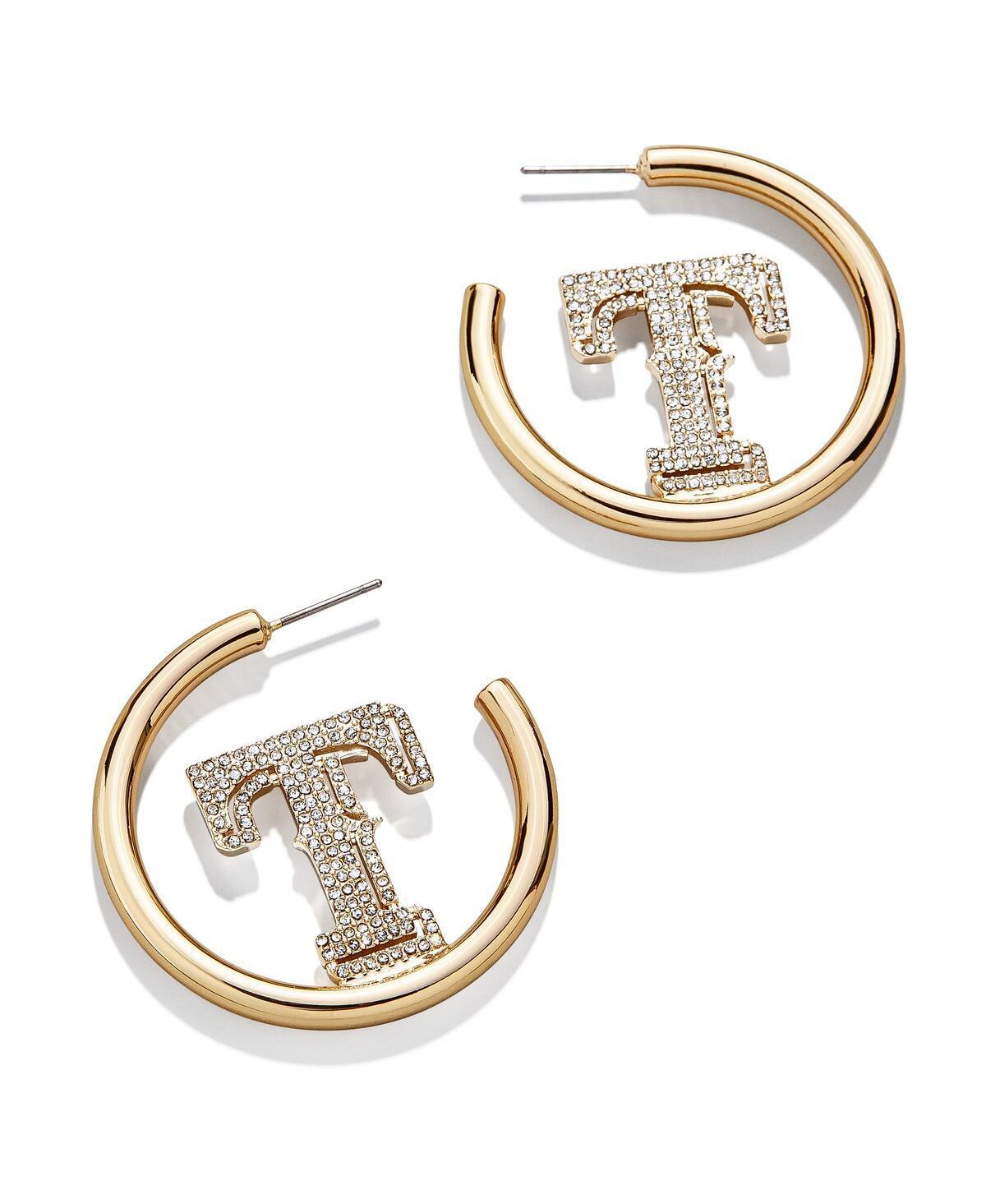 Womens Baublebar Texas Rangers Hoops Earrings Product Image