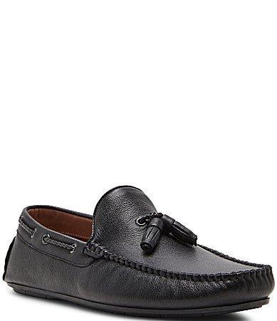 Steve Madden Mens Saxxen Leather Tassel Driving Mocassins Product Image