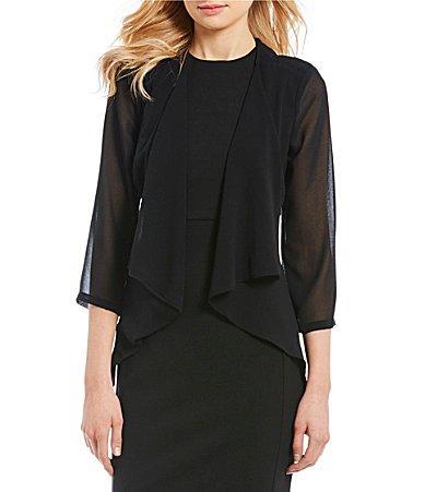 Calvin Klein Cascading Chiffon Cardigan Shrug Product Image