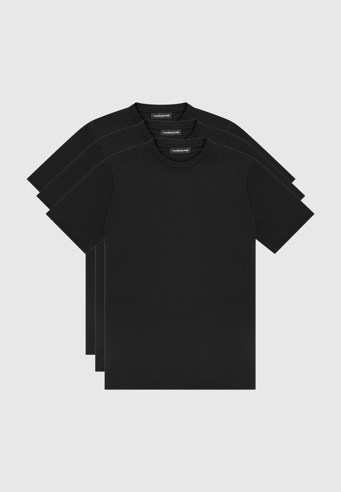 Éternel Slim Fit Luxe T-Shirt 3 Pack - Black Male Product Image